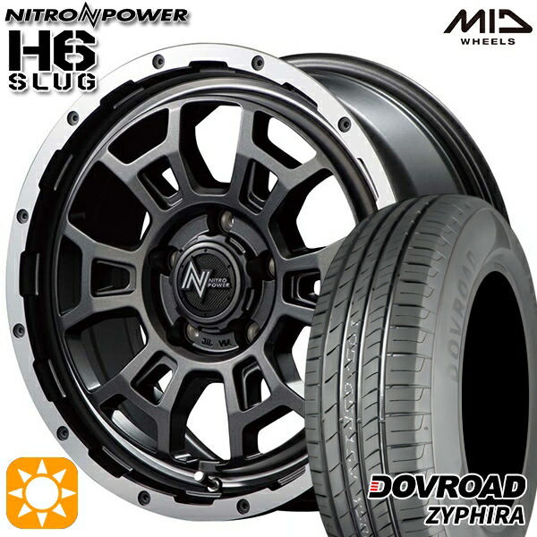 215/65R16 98H DOVROAD ザイファイラ MID ナイトロパワー H6スラッグ SGV 16インチ 7.0J 5H114.3 サマータイヤホイールセット