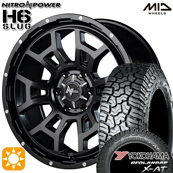 200系ハイエース 215/65R16 109/107Q ヨコハマ ジオランダー X-AT G016 OWL MID ナイトロパワー H6スラッグ SBM 16インチ 6.5J 6H139.7 サマータイヤホイールセット