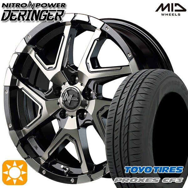 ジェイド アクセラ 225/40R18 92W XL トーヨー プロクセス CF3 MID ナイトロパワー デリンジャー SBM 18インチ 7.0J 5H114.3 サマータイヤホイールセット