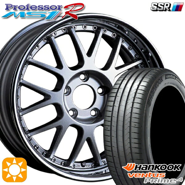 205/45R17 88V XL ハンコック ベンタスプライム4 K135 SSR プロフェッサー MS1R シルバー 17インチ 6.0J 4H100 サマータイヤホイールセット