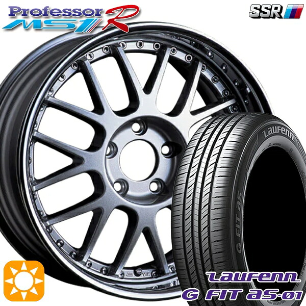 195/55R16 87V ラウフェン G FIT as-01 LH42 SSR プロフェッサー MS1R シルバー 16インチ 6.0J 4H100 サマータイヤホイールセット