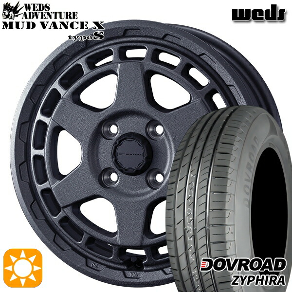 エブリィワゴン 165/60R14 75H DOVROAD ザイファイラ Weds マッドヴァンス X タイプS フリントグレー 14インチ 4.5J 4H100 サマータイヤホイールセット｜タイヤホイール激安王国 55,380円