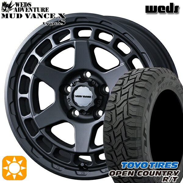 エクストレイル フォレスター 225/60R17 99Q トーヨー オープンカントリー R/T Weds マッドヴァンス X タイプS フルマットブラック 17インチ 7.0J 5H114.3 サマータイヤホイールセット