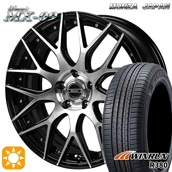 C-HR カローラクロス 215/60R17 96V ウィンラン R380 モンツァ ワーウィック MX-09 ブラックポリッシュ 17インチ 7.0J 5H114.3 サマータイヤホイールセット｜タイヤホイール激安王国