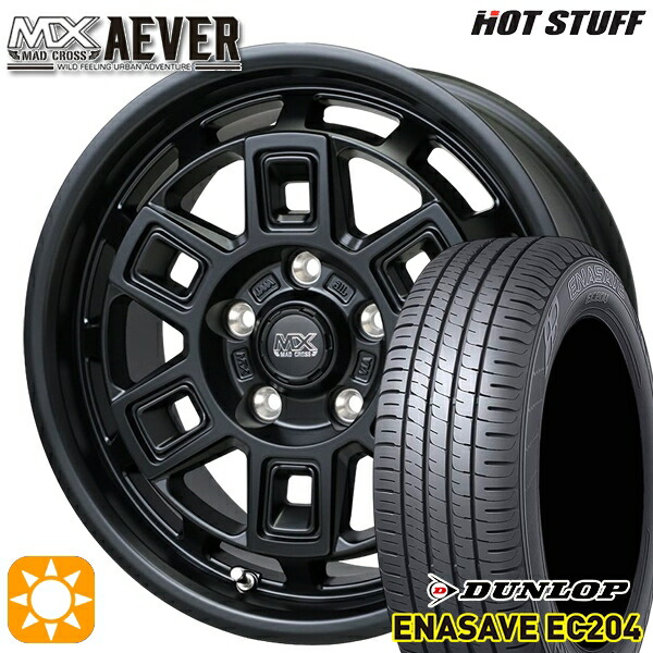 ヤリスクロス 205/65R16 95H ダンロップ エナセーブ EC204 ホットスタッフ マッドクロスアイヴァー MTBK 16インチ 7.0J 5H114.3+38 サマータイヤホイールセット 75,856円