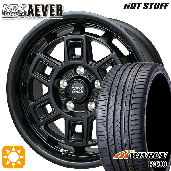 225/50R17 98W XL ウィンラン R330 ホットスタッフ マッドクロスアイヴァー MTBK 17インチ 7.0J 5H114.3+38 サマータイヤホイールセット