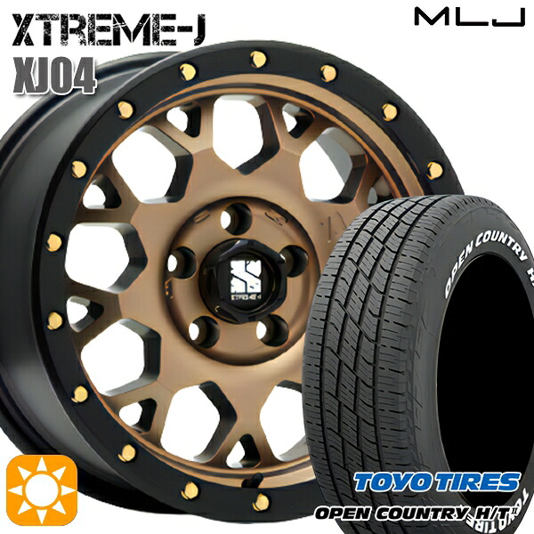 4/20ﾎﾟｲﾝﾄ10倍★215/70R16 100H トーヨー オープンカントリー H/T2 WL MLJ エクストリームJ XJ04 マットブロンズ/ブラックリム 16インチ 7.0J 5H114.3 サマータイヤホイールセット