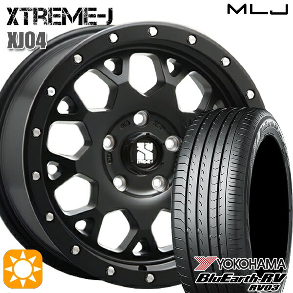 ヤリスクロス 205/65R16 95H ヨコハマ ブルーアース RV03 MLJ エクストリームJ XJ04 サテンブラック 16インチ 7.0J 5H114.3 サマータイヤホイールセット|タイヤホイール激安王国