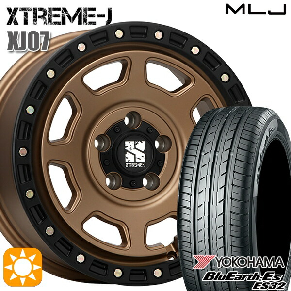 エスティマ ヤリスクロス 215/60R16 95H サマータイヤホイールセット ヨコハマ ブルーアース ES32 MLJ エクストリームJ XJ07 BR 16インチ 7.0J 5H114.3 +35