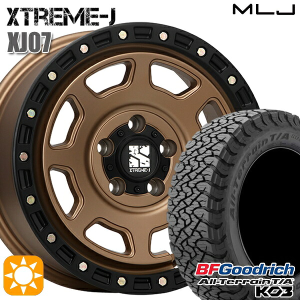 215/65R16 103/100S RBL サマータイヤホイールセット BFグッドリッチ オールテレーン T/A KO3 MLJ エクストリームJ XJ07 BR 16インチ 7.0J 5H114.3 +35