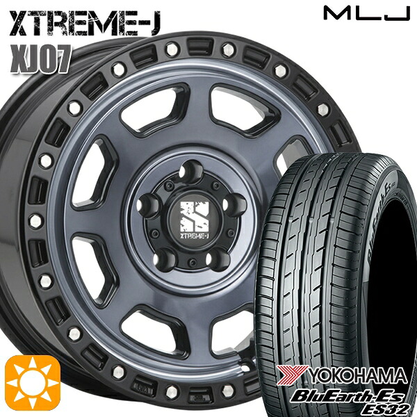 エクストレイルT31/T32 225/60R17 99H サマータイヤホイールセット ヨコハマ ブルーアース ES32 MLJ エクストリームJ XJ07 GB 17インチ 8.0J 5H114.3 +35｜タイヤホイール激安王国