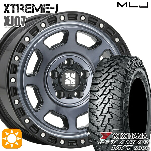 デリカD5 225/70R16 103S サマータイヤホイールセット ヨコハマ ジオランダーM/T G003 MLJ エクストリームJ XJ07 GB 16インチ 7.0J 5H114.3 +35｜タイヤホイール激安王国