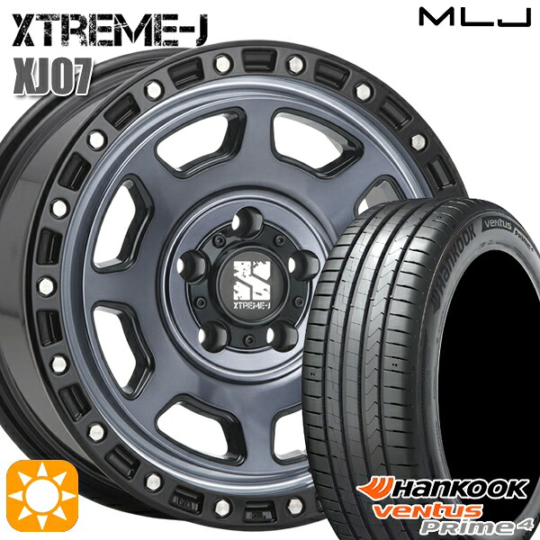 ハリアー エクストレイルT31/T32 225/65R17 102H サマータイヤホイールセット ハンコック ベンタスプライム4 K135A MLJ エクストリームJ XJ07 GB 17インチ 8.0J 5H114.3 +35｜タイヤホイール激安王国