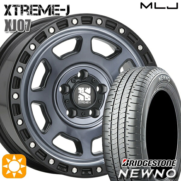 215/65R16 98H サマータイヤホイールセット ブリヂストン ニューノ MLJ エクストリームJ XJ07 GB 16インチ 7.0J 5H114.3 +35