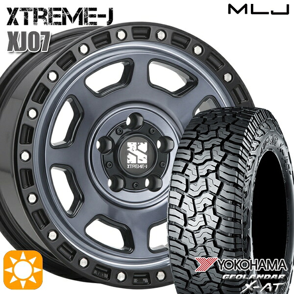JEEPラングラー 265/70R17 121/118Q サマータイヤホイールセット ヨコハマ ジオランダー X-AT G016 MLJ エクストリームJ XJ07 GB 17インチ 8.0J 5H127 +38