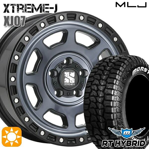 JEEPラングラー 265/70R17 121/118Q RWL サマータイヤホイールセット モンスタ RTハイブリッド WL MLJ エクストリームJ XJ07 GB 17インチ 8.0J 5H127 +38