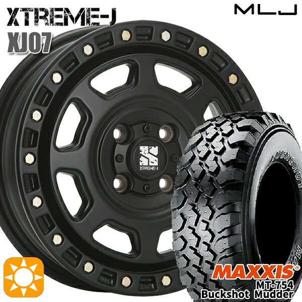 195R14 8PR サマータイヤホイールセット マキシス バックショットマッダー MT-754 MLJ エクストリームJ XJ07 SB 14インチ 5.0J 4H114.3 +42