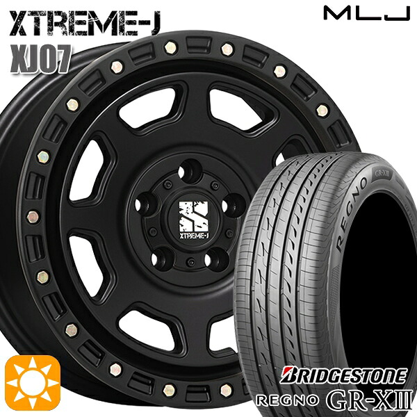225/55R18 102V XL サマータイヤホイールセット ブリヂストン レグノ GRX3 MLJ エクストリームJ XJ07 SB 18インチ 8.0J 5H114.3 +40|タイヤホイール激安王国