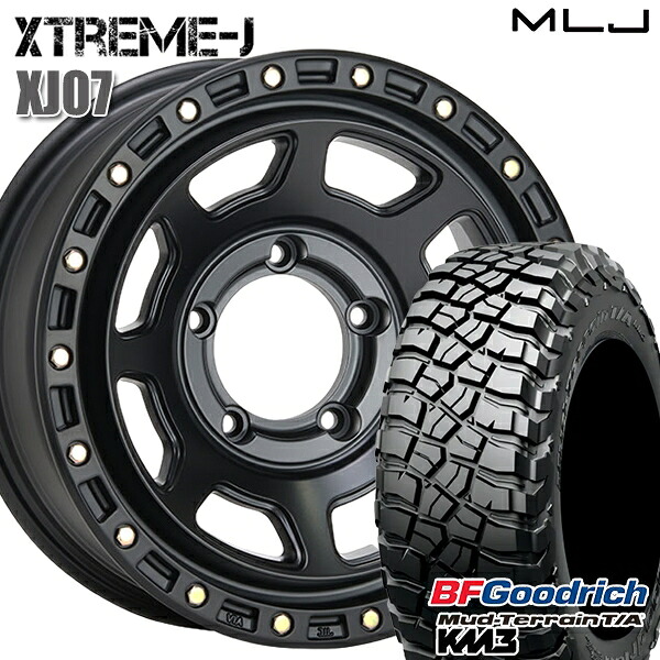 ジムニーシエラ ノマド 225/75R16 115/112Q RBL サマータイヤホイールセット BFグッドリッチ マッドテレーン T/A KM3 MLJ エクストリームJ XJ07 SB 16インチ 6.0J 5H139.7 -5|タイヤホイール激安王国