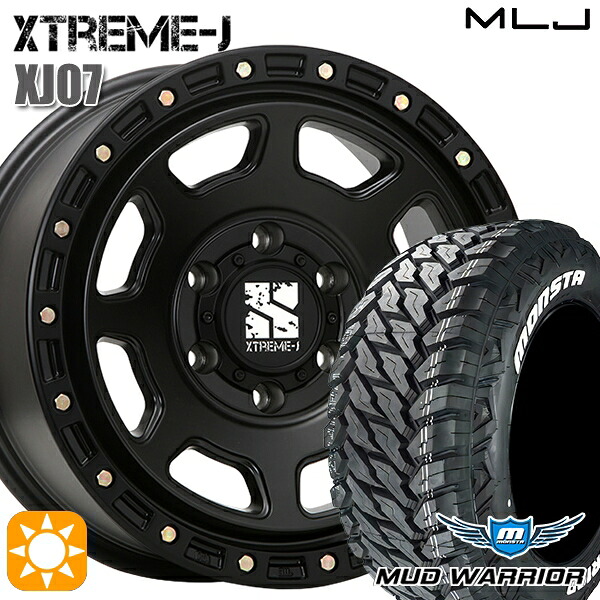 プラド ハイラックス 265/70R17 121/118Q 10PR LT サマータイヤホイールセット モンスタ マッドウォーリアー MLJ エクストリームJ XJ07 SB 17インチ 8.0J 6H139.7 +20｜タイヤホイール激安王国