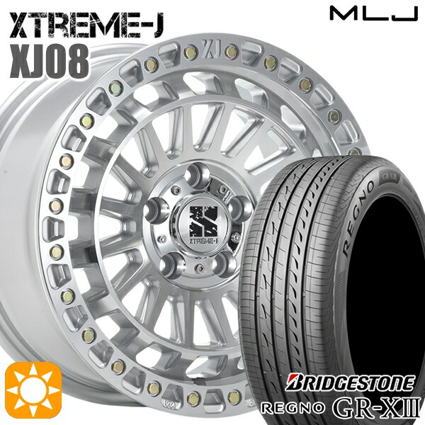 エスティマ ヤリスクロス 215/60R16 95V ブリヂストン レグノ GRX3 MLJ エクストリームJ XJ08 グロスマシンド 16インチ 7.0J 5H114.3 サマータイヤホイールセット