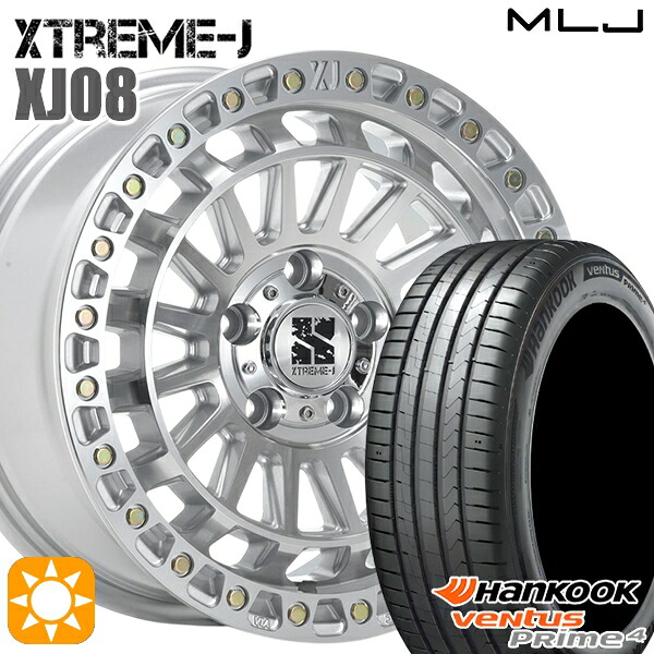 215/65R16 102H XL ハンコック ベンタスプライム4 K135A MLJ エクストリームJ XJ08 グロスマシンド 16インチ 7.0J 5H114.3 サマータイヤホイールセット