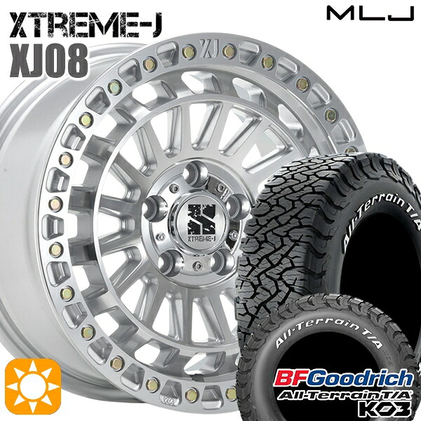 225/70R16 102/99S RWL BFグッドリッチ オールテレーン T/A KO3 MLJ エクストリームJ XJ08 グロスマシンド 16インチ 7.0J 5H114.3 サマータイヤホイールセット|タイヤホイール激安王国