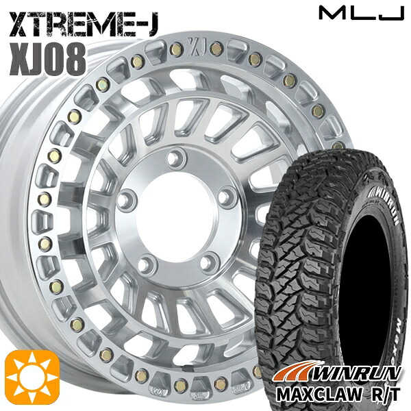 ジムニー 185/85R16 105/103N ウィンラン マックスクロウ R/T ホワイトレター MLJ エクストリームJ XJ08 グロスマシンド 16インチ 5.5J 5H139.7+20 サマータイヤホイールセット｜タイヤホイール激安王国