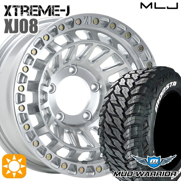 ジムニーシエラ ノマド 235/70R16 104/101Q LT RWL モンスタ マッドウォーリアー MLJ エクストリームJ XJ08 グロスマシンド 16インチ 6.0J 5H139.7 -5 サマータイヤホイールセット|タイヤホイール激安王国