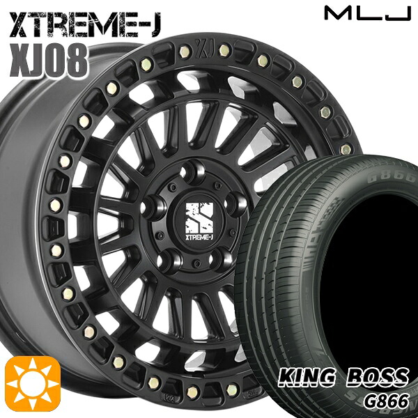 20/30系アルファードヴェルファイア 235/50R18 101W XL キングボス G866 MLJ エクストリームJ XJ08 サテンブラック 18インチ 8.0J 5H114.3+40 サマータイヤホイールセット｜タイヤホイール激安王国