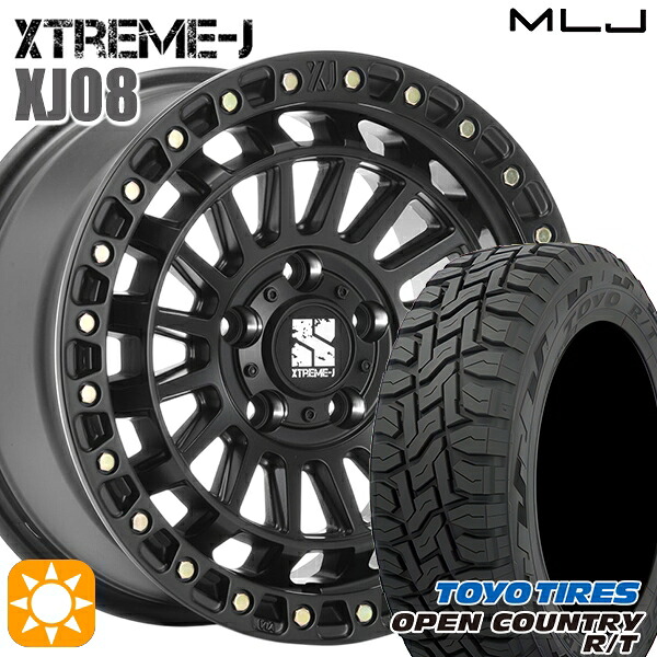 225/55R18 102W XL トーヨー オープンカントリー R/T MLJ エクストリームJ XJ08 サテンブラック 18インチ 8.0J 5H114.3 +40 サマータイヤホイールセット|タイヤホイール激安王国