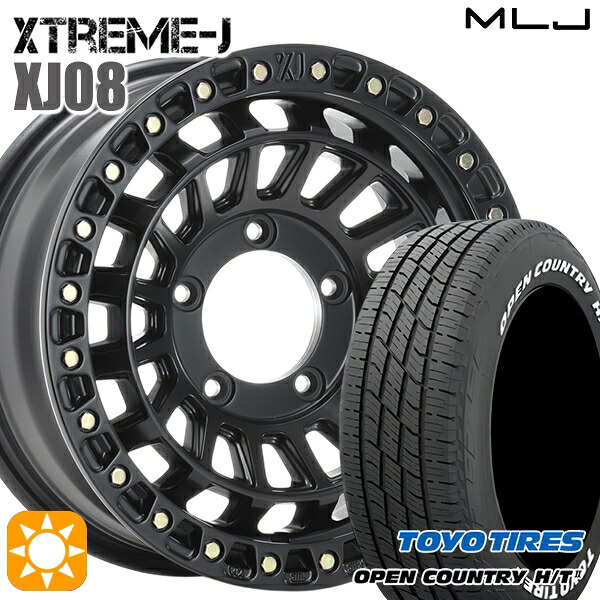 ジムニー 215/70R16 100H トーヨー オープンカントリー H/T2 WL MLJ エクストリームJ XJ08 サテンブラック 16インチ 5.5J 5H139.7+20 サマータイヤホイールセット