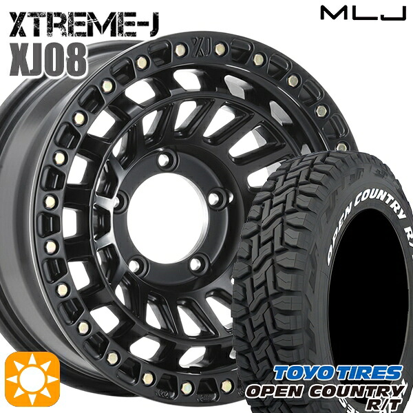 ジムニーシエラ ノマド 235/70R16 106Q トーヨー オープンカントリー R/T ホワイトレター MLJ エクストリームJ XJ08 サテンブラック 16インチ 6.0J 5H139.7 -5 サマータイヤホイールセット|タイヤホイール激安王国