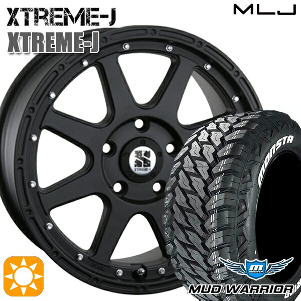 235/70R16 104/101Q LT RWL モンスタ マッドウォーリアー MLJ エクストリームJ フラットブラック 16インチ 7.0J 5H114.3 サマータイヤホイールセット