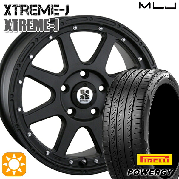225/50R18 95W ピレリ パワジー MLJ エクストリームJ フラットブラック 18インチ 8.0J 5H114.3 サマータイヤホイールセット｜タイヤホイール激安王国
