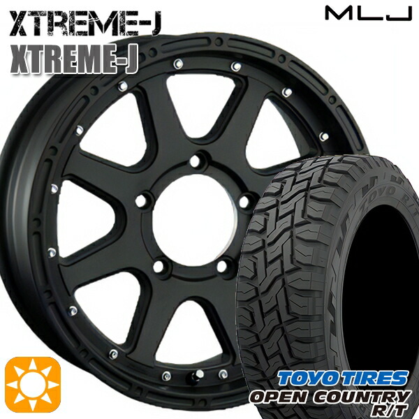 215/70R16 100Q トーヨー オープンカントリー R/T MLJ エクストリームJ フラットブラック 16インチ 5.5J 5H139.7 サマータイヤホイールセット｜タイヤホイール激安王国