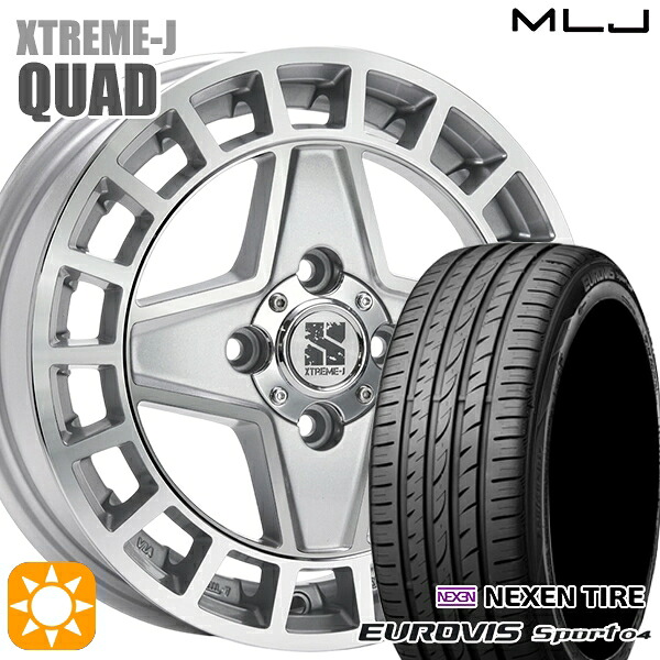 4/10ﾎﾟｲﾝﾄ10倍★エブリィワゴン 165/60R14 75H ロードストーン ユーロビズ Sport 04 MLJ エクストリームJ QUAD GM 14インチ 4.5J 4H100+45 サマータイヤホイールセット