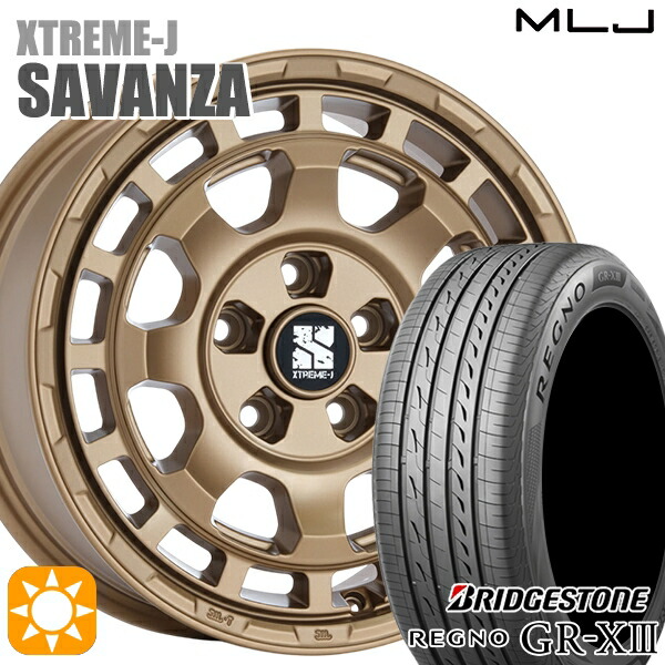 エスティマ ヤリスクロス 215/60R16 95V ブリヂストン レグノ GRX3 MLJ エクストリームJ SAVANZA BR 16インチ 7.0J 5H114.3+35 サマータイヤホイールセット|タイヤホイール激安王国