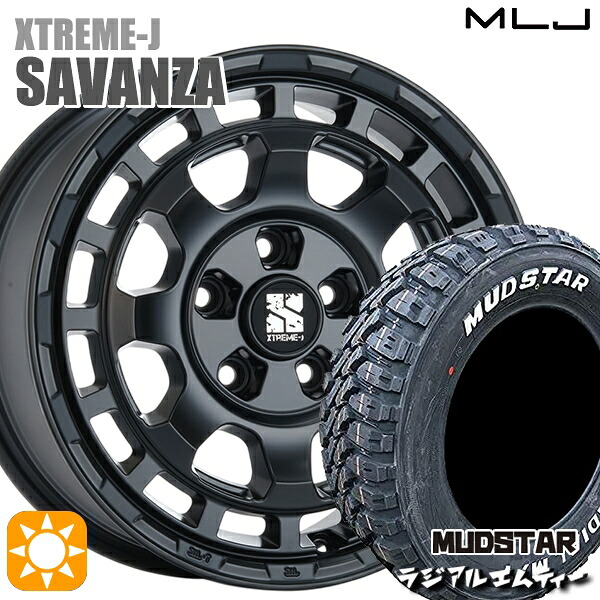 エスティマ ヤリスクロス 215/60R16 99T XL マッドスター ラジアル M/T ホワイトレター MLJ エクストリームJ SAVANZA SB 16インチ 7.0J 5H114.3+35 サマータイヤホイールセット｜タイヤホイール激安王国