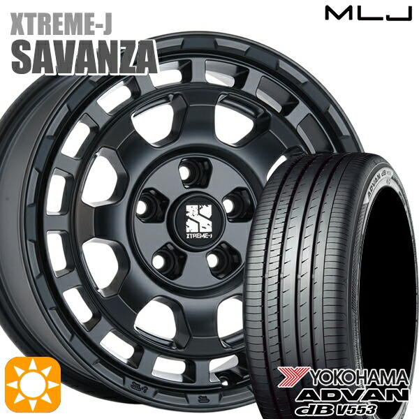 エスティマ ヤリスクロス 215/60R16 95V ヨコハマ アドバンデシベル V553 MLJ エクストリームJ SAVANZA SB 16インチ 7.0J 5H114.3+35 サマータイヤホイールセット