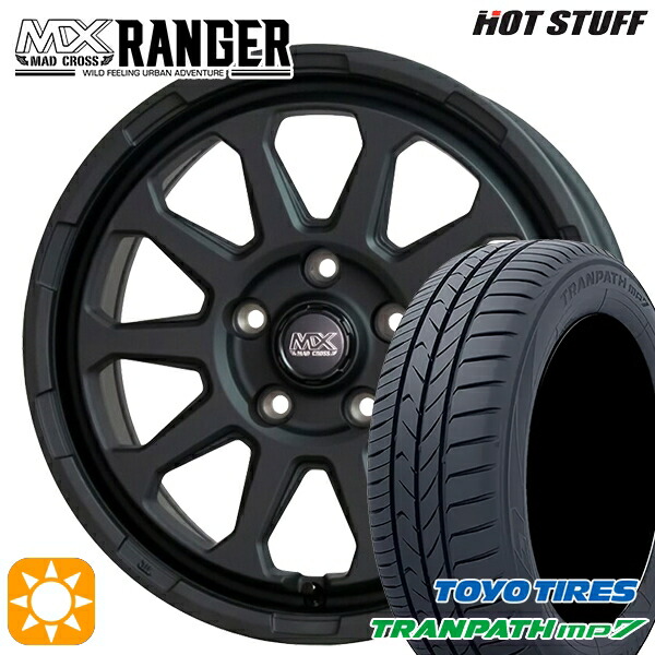 215/60R17 96H トーヨー トランパス mp7 ホットスタッフ マッドクロス レンジャー マットブラック 17インチ 7.0J 5H114.3 サマータイヤホイールセット