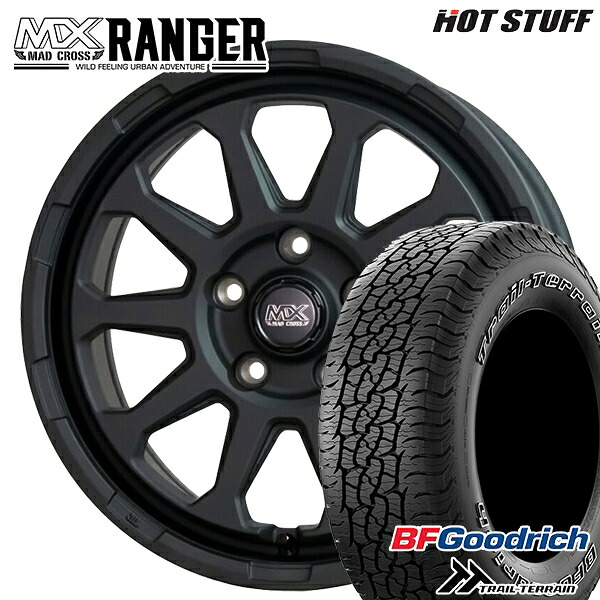 245/65R17 111T ORWL BFグッドリッチ トレールテレーン ホットスタッフ マッドクロス レンジャー マットブラック 17インチ 7.0J 5H114.3 サマータイヤホイールセット｜タイヤホイール激安王国