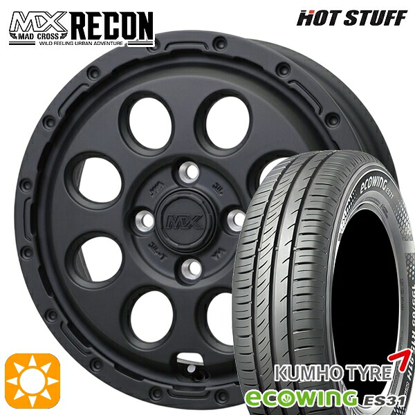 ソリオ タフト 165/65R15 81H クムホ エコウィング ES31 ホットスタッフ マッドクロス リーコン MBK 15インチ 4.5J 4H100 +45 サマータイヤホイールセット|タイヤホイール激安王国