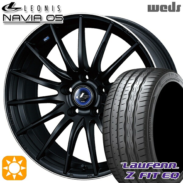 225/45R18 95Y XL ラウフェン Z FIT EQ LK03 Weds ウェッズ レオニス ナヴィア05 MBP (マットブラック リムポリッシュ) 18インチ 8.0J 5H114.3 サマータイヤホイールセット
