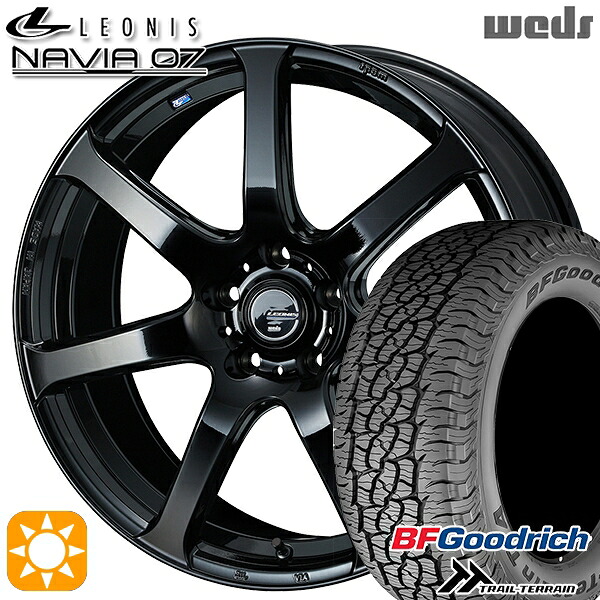 235/60R18 107H XL RBL BFグッドリッチ トレールテレーン Weds ウェッズ レオニス ナヴィア07 PBK (プレミアムブラック) 18インチ 7.0J 5H114.3 サマータイヤホイールセット