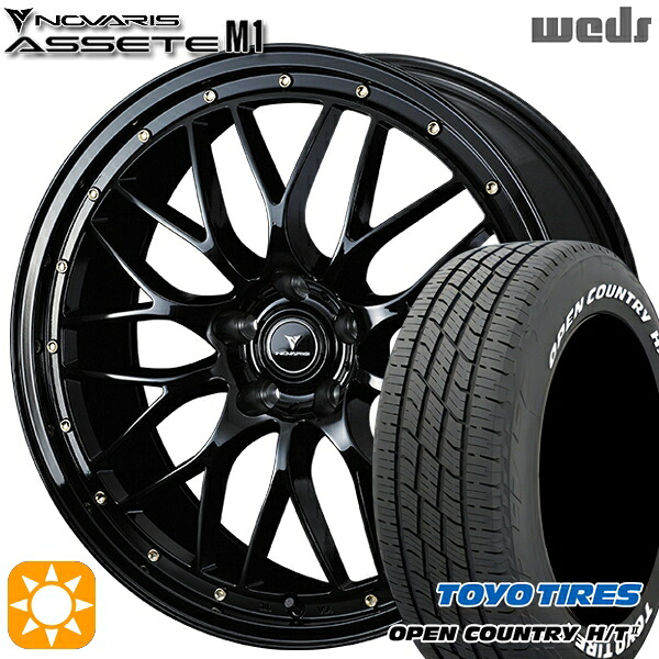 235/60R18 103H トーヨー オープンカントリー H/T2 WL Weds ウェッズ ノヴァリス アセット M1 ブラック/ゴールドピアス 18インチ 7.5J 5H114.3 サマータイヤホイールセット|タイヤホイール激安王国