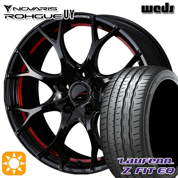 アクセラ アテンザ 215/45R18 93Y XL ラウフェン Z FIT EQ LK03 Weds ウェッズ ノヴァリス ローグ UY ピアノブラック/レッドライン 18インチ 7.0J 5H114.3 サマータイヤホイールセット|タイヤホイール激安王国