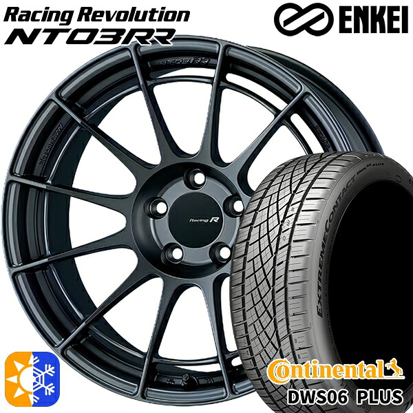 235/50R18 97W コンチネンタル DWS06+ SUV ENKEI エンケイ レーシングレボリューション NT03RR マットダークガンメタリック 18インチ 8.5J 5H114.3 オールシーズンタイヤホイールセット｜タイヤホイール激安王国
