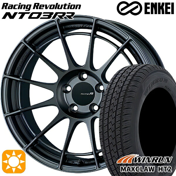225/65R17 102H ウィンラン マックスクロウ HT2 ENKEI エンケイ レーシングレボリューション NT03RR マットダークガンメタリック 17インチ 7.5J 5H114.3 サマータイヤホイールセット