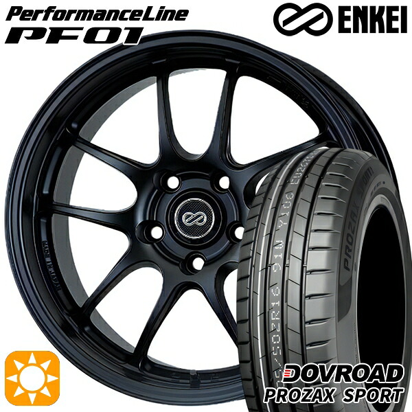 205/55R17 95W XL DOVROAD プロザックススポーツ ENKEI エンケイ パフォーマンスライン PF01 マットブラック 17インチ 7.0J 5H114.3 サマータイヤホイールセット|タイヤホイール激安王国